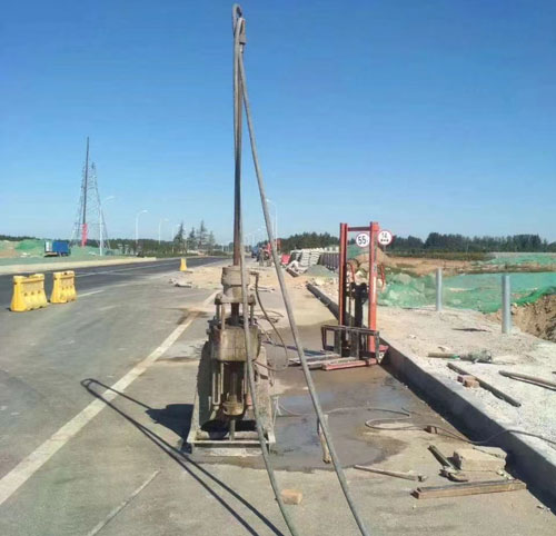 运河公路高聚物注浆加固